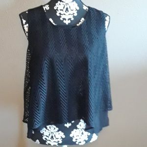 Black Candies double layered tank top
